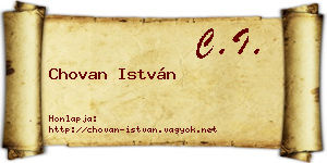 Chovan István névjegykártya