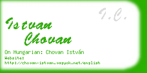 istvan chovan business card