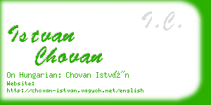 istvan chovan business card